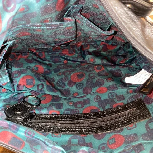 Stone Mountain Black Leather Shoulder Satchel Purse Bag - Picture 6 of 10